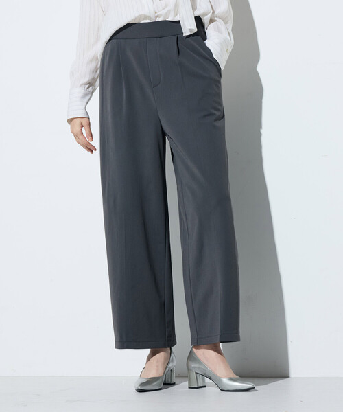 COMME CA（コムサ）の「ハイテンション裏起毛 ワイドパンツ（その他パンツ・レディース・ベージュ/グレー・9号/7号/11号）」の5枚目の写真