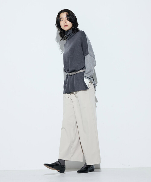 COMME CA（コムサ）の「ハイテンション裏起毛 ワイドパンツ（その他パンツ・レディース・ベージュ/グレー・9号/7号/11号）」の7枚目の写真