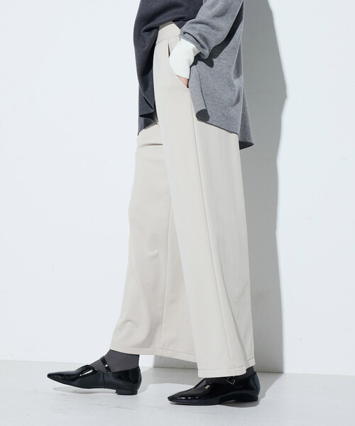 COMME CA（コムサ）の「ハイテンション裏起毛 ワイドパンツ（その他パンツ・レディース・ベージュ/グレー・9号/7号/11号）」の8枚目の写真