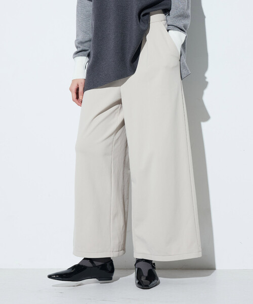 COMME CA（コムサ）の「ハイテンション裏起毛 ワイドパンツ（その他パンツ・レディース・ベージュ/グレー・9号/7号/11号）」の9枚目の写真