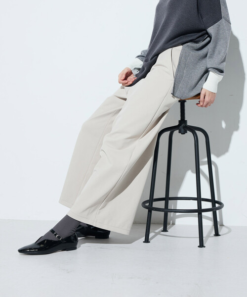 COMME CA（コムサ）の「ハイテンション裏起毛 ワイドパンツ（その他パンツ・レディース・ベージュ/グレー・9号/7号/11号）」の10枚目の写真