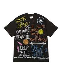 HAND WORK SHOUL SKULL T-SHIRTS_BK