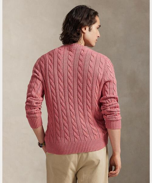POLO RALPH LAUREN(ポロ ラルフ ローレン)の「ケーブルニット コットン セーター(ニット/セーター・メンズ・レッド・M/L/XXL/XS/XL/S)」の4枚目の写真