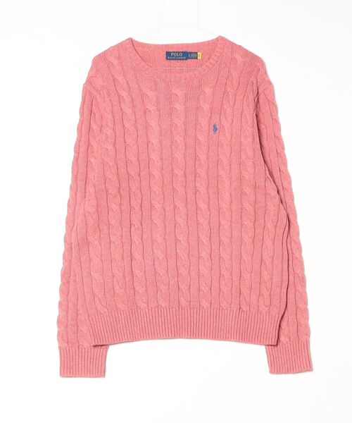 POLO RALPH LAUREN(ポロ ラルフ ローレン)の「ケーブルニット コットン セーター(ニット/セーター・メンズ・レッド・M/L/XXL/XS/XL/S)」の6枚目の写真