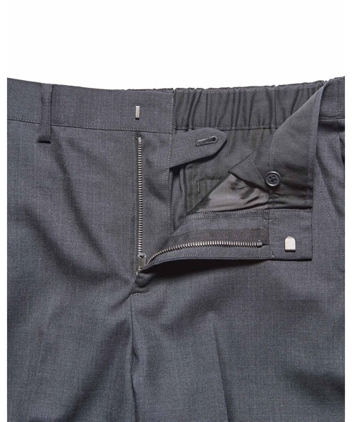 SOPHNET ソフネット XL グレー ウール スラックス 背面ゴム 美品 SOPHNET.（ソフネット）の「WOOL TROPICAL SHIRRING SLIM-FIT SLACKS