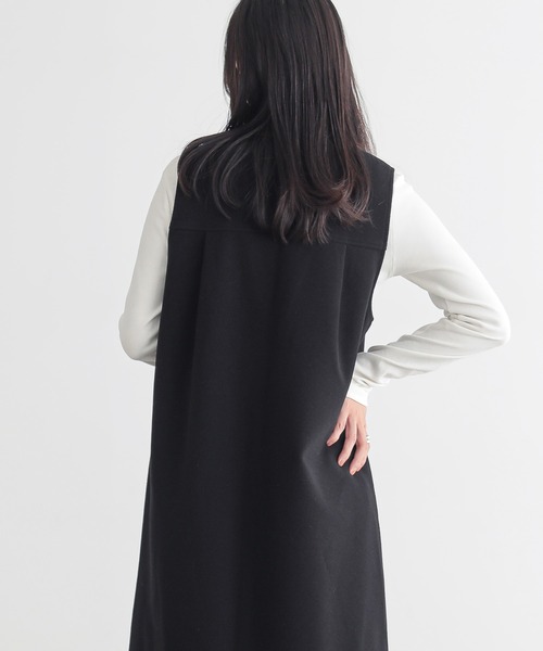 for/c(フォーシー)の「あたたか起毛ジャンパースカート【サスティナブル】(ワンピース・レディース・ブラック/チャコール・TM/PM/L/M)」の11枚目の写真