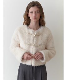 RE_L（リエル）の「Floofy fur jacket (cream)（ムートンコート）」