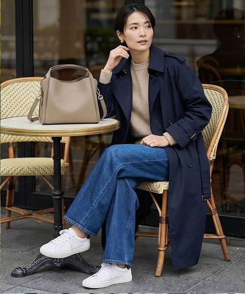 STYLE DELI（スタイルデリ）の「【DELI by】本革2WAYスリムハンドルショルダーバッグ（ショルダーバッグ・レディース・ブラック/グレー/アイボリー・FREE）」の10枚目の写真