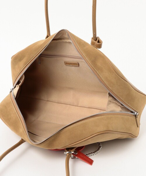 Ray BEAMS（レイビームス）の「スエード ボストン バッグ 2（ボストンバッグ・レディース・ダークブラウン/ベージュ・ONE SIZE）」の5枚目の写真