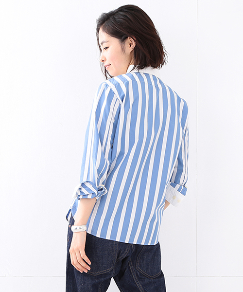 BEAMS BOY（ビームスボーイ）の「【FUDGE5月号掲載】BEAMS BOY / タイプライター クレリックシャツ（シャツ/ブラウス・レディース・グレー/ブルー・ONE SIZE）」の17枚目の写真