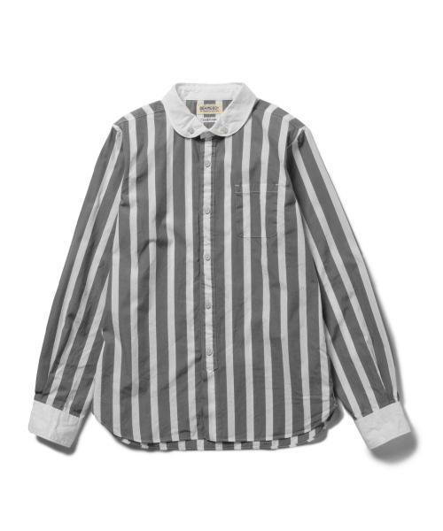 BEAMS BOY（ビームスボーイ）の「【FUDGE5月号掲載】BEAMS BOY / タイプライター クレリックシャツ（シャツ/ブラウス・レディース・グレー/ブルー・ONE SIZE）」の8枚目の写真