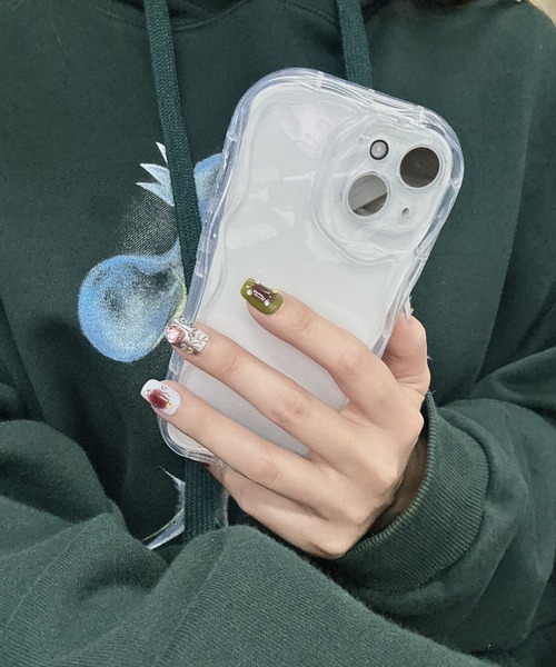 UP START(アップスタート)の「【456789】ぷっくりクリアアイフォンケース(RO)(スマホケース/カバー・レディース・クリア・iPhone 15/iPhone 14/iPhone 16)」の2枚目の写真