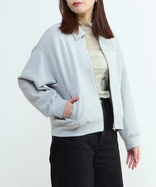 CONVERSE TOKYO(コンバーストウキョウ)の「BACK STAR★ SWEAT BLOUSON(ブルゾン・レディース・グレー/グリーン/ブラック・FREE)」の2枚目の写真