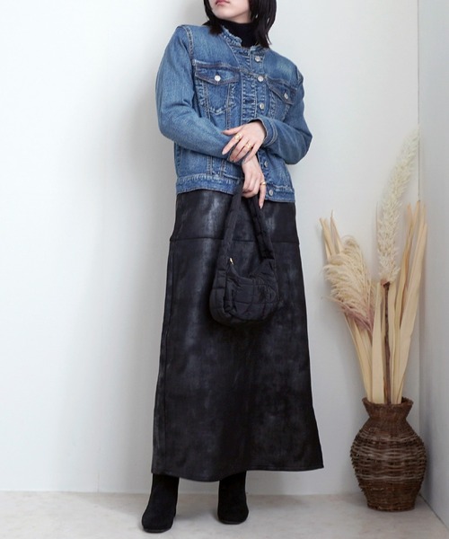 SELECT LEVERY(セレクトリベリー)の「カットオフデニムジャケット(デニムジャケット・レディース・ワンウォッシュ/ネイビー/ブラック・LARGE/MEDIUM/SMALL/X-LARGE)」の8枚目の写真