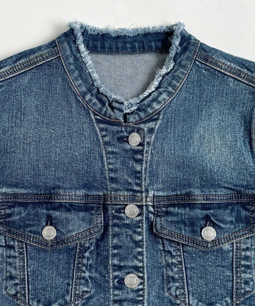 SELECT LEVERY(セレクトリベリー)の「カットオフデニムジャケット(デニムジャケット・レディース・ワンウォッシュ/ネイビー/ブラック・LARGE/MEDIUM/SMALL/X-LARGE)」の21枚目の写真