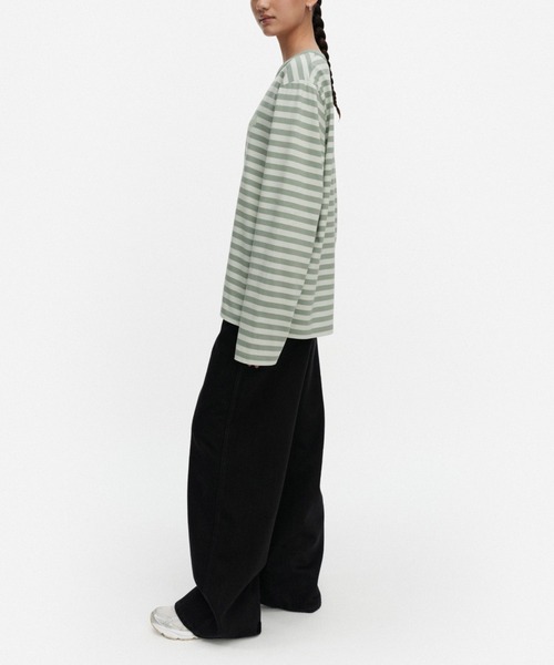 marimekko(マリメッコ)の「【kioski】 Tasaraita Unikko / shirt(Tシャツ/カットソー・レディース・ライトグリーン・SMALL/X-SMALL/MEDIUM/X-LARGE/LARGE)」の2枚目の写真
