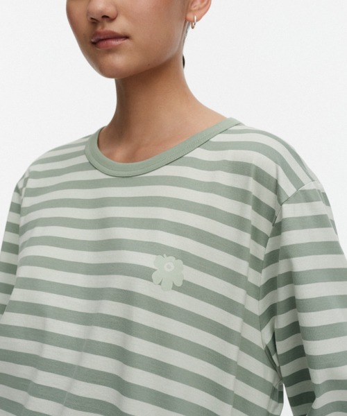 marimekko(マリメッコ)の「【kioski】 Tasaraita Unikko / shirt(Tシャツ/カットソー・レディース・ライトグリーン・SMALL/X-SMALL/MEDIUM/X-LARGE/LARGE)」の4枚目の写真