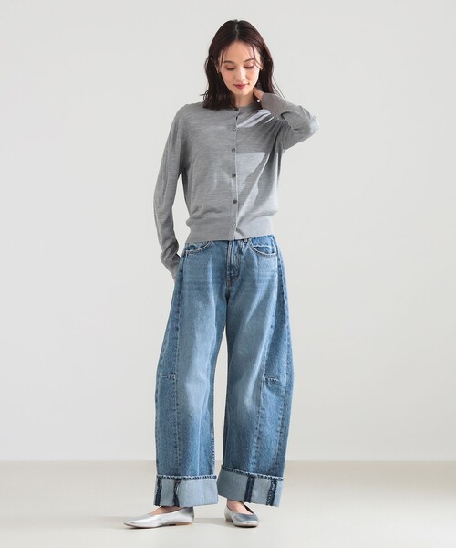 Demi-Luxe BEAMS(デミルクス ビームス)の「シルク クルーネック カーディガン(ニット/セーター・レディース・ネイビー/グレー・ONE SIZE)」の21枚目の写真