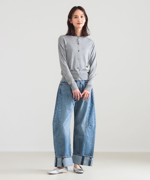 Demi-Luxe BEAMS(デミルクス ビームス)の「シルク クルーネック カーディガン(ニット/セーター・レディース・ネイビー/グレー・ONE SIZE)」の20枚目の写真