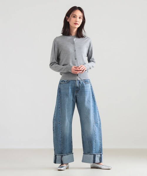 Demi-Luxe BEAMS(デミルクス ビームス)の「シルク クルーネック カーディガン(ニット/セーター・レディース・ネイビー/グレー・ONE SIZE)」の19枚目の写真