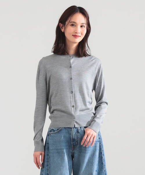 Demi-Luxe BEAMS(デミルクス ビームス)の「シルク クルーネック カーディガン(ニット/セーター・レディース・ネイビー/グレー・ONE SIZE)」の18枚目の写真