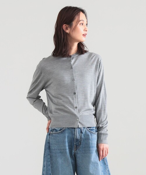 Demi-Luxe BEAMS(デミルクス ビームス)の「シルク クルーネック カーディガン(ニット/セーター・レディース・ネイビー/グレー・ONE SIZE)」の17枚目の写真