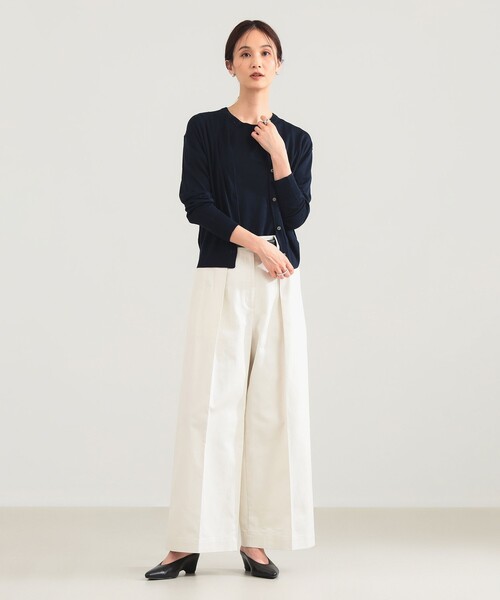 Demi-Luxe BEAMS(デミルクス ビームス)の「シルク クルーネック カーディガン(ニット/セーター・レディース・ネイビー/グレー・ONE SIZE)」の14枚目の写真