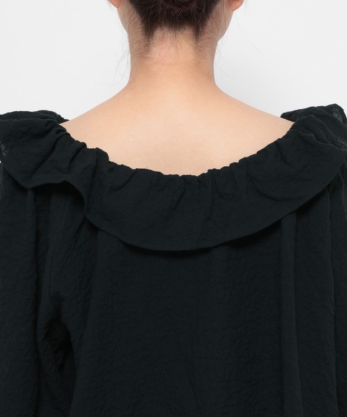 LOWRYS FARM(ローリーズファーム)の「2WAYフリルブラウス 638700(シャツ/ブラウス・レディース・イエロー/ブラック/アイボリー・FREE)」の19枚目の写真