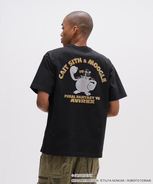 AVIREX × FINAL FANTASY VII REMAKE》CREW NECK T-SHIRT 'Cait Sith