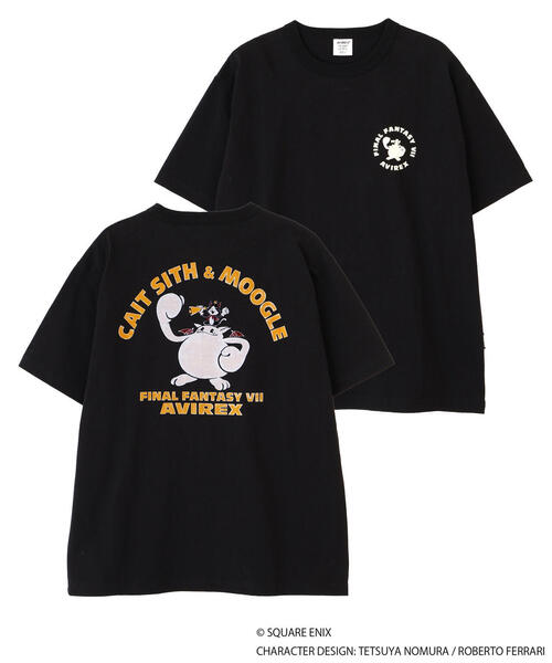 AVIREX Final Fantasy VII コラボTシャツ M ブラック AVIREX × FINAL FANTASY VII REMAKE》CREW NECK T-SHIRT