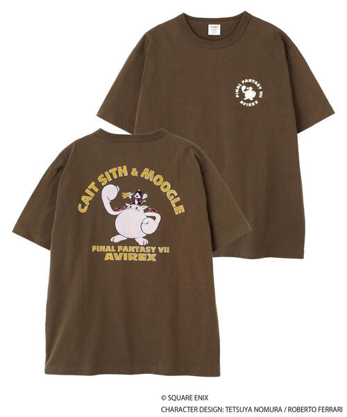 AVIREX × FINAL FANTASY VII REMAKE》CREW NECK T-SHIRT 'Cait Sith