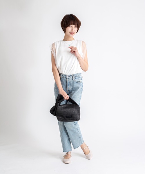 HELOYSE(エロイーズ)の「【HELOYSE/エロイーズ】リボンポーチ ハンドバッグ(ハンドバッグ・レディース・ベージュ/ブラック・FREE)」の12枚目の写真