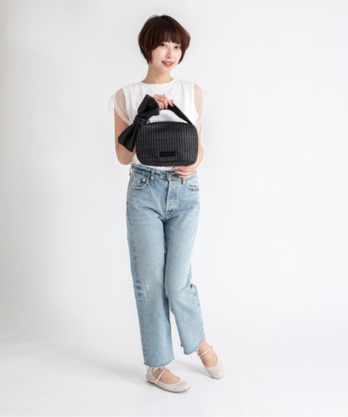 HELOYSE(エロイーズ)の「【HELOYSE/エロイーズ】リボンポーチ ハンドバッグ(ハンドバッグ・レディース・ベージュ/ブラック・FREE)」の16枚目の写真