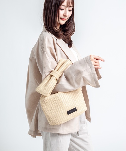 HELOYSE(エロイーズ)の「【HELOYSE/エロイーズ】リボンポーチ ハンドバッグ(ハンドバッグ・レディース・ベージュ/ブラック・FREE)」の22枚目の写真