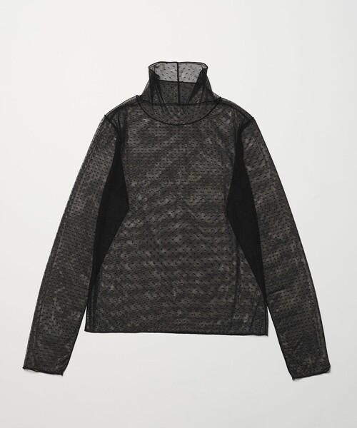 BEAUTY&YOUTH UNITED ARROWS(ビューティーアンドユースユナイテッドアローズ)の「【WEB限定 Wardrobe DAILY MINIMAL】ドット チュールタートルネックプルオーバー ウォッシャブル(Tシャツ/カットソー・レディース・オフホワイト/ブラック・FREE)」の21枚目の写真