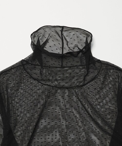 BEAUTY&YOUTH UNITED ARROWS(ビューティーアンドユースユナイテッドアローズ)の「【WEB限定 Wardrobe DAILY MINIMAL】ドット チュールタートルネックプルオーバー ウォッシャブル(Tシャツ/カットソー・レディース・オフホワイト/ブラック・FREE)」の22枚目の写真