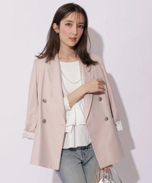 Apuweiser-riche（アプワイザーリッシェ）の「ハートブローチテーラージャケット（その他アウター・レディース・ピンク・2/1）」の5枚目の写真