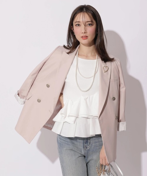 Apuweiser-riche（アプワイザーリッシェ）の「ハートブローチテーラージャケット（その他アウター・レディース・ピンク・2/1）」の7枚目の写真