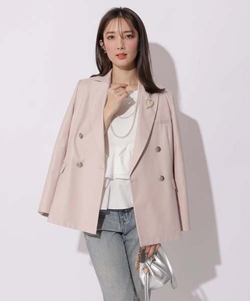 Apuweiser-riche（アプワイザーリッシェ）の「ハートブローチテーラージャケット（その他アウター・レディース・ピンク・2/1）」の8枚目の写真