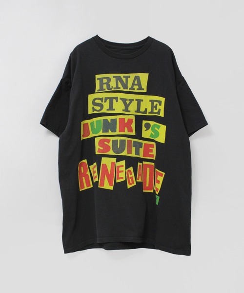 RNA(アールエヌエー)の「M2621 カットアップタイポプリントT(Tシャツ/カットソー・レディース・ホワイト/ブラック/ライトブルー・MEDIUM)」の22枚目の写真