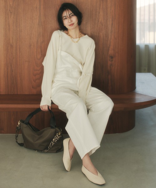 Elura（エルーラ）の「大人カラーデニムサロペット/645465（サロペット/オーバーオール・レディース・ブルー/ホワイト・FREE）」の2枚目の写真