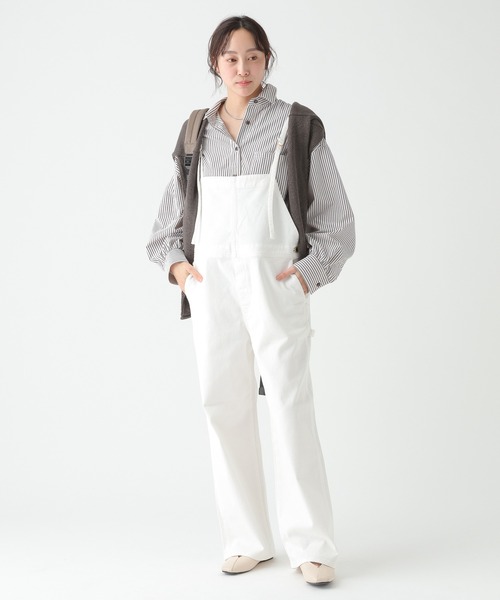 Elura（エルーラ）の「大人カラーデニムサロペット/645465（サロペット/オーバーオール・レディース・ブルー/ホワイト・FREE）」の3枚目の写真