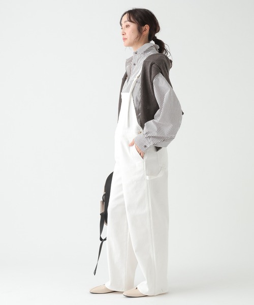 Elura（エルーラ）の「大人カラーデニムサロペット/645465（サロペット/オーバーオール・レディース・ブルー/ホワイト・FREE）」の4枚目の写真