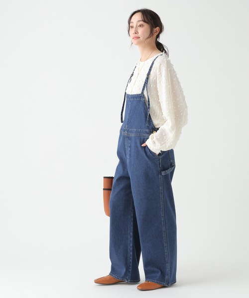 Elura（エルーラ）の「大人カラーデニムサロペット/645465（サロペット/オーバーオール・レディース・ブルー/ホワイト・FREE）」の7枚目の写真