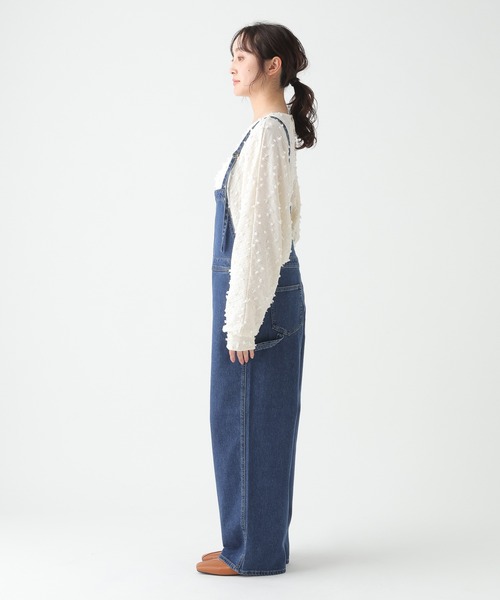 Elura（エルーラ）の「大人カラーデニムサロペット/645465（サロペット/オーバーオール・レディース・ブルー/ホワイト・FREE）」の10枚目の写真