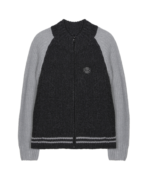 NICK&NICOLE(ニックアンドニコール)の「RAGLAN RIB HALF ZIP KNIT CARDIGAN_CHARCOAL(カーディガン/ボレロ・レディース・その他・FREE)」の4枚目の写真