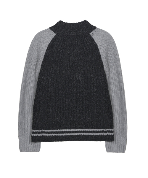 NICK&NICOLE(ニックアンドニコール)の「RAGLAN RIB HALF ZIP KNIT CARDIGAN_CHARCOAL(カーディガン/ボレロ・レディース・その他・FREE)」の5枚目の写真
