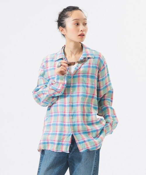 BEAMS BOY(ビームスボーイ)の「【別注】INDIVIDUALIZED SHIRTS / オープン カラー シャツ(シャツ/ブラウス・レディース・その他1・ONE SIZE)」の1枚目の写真