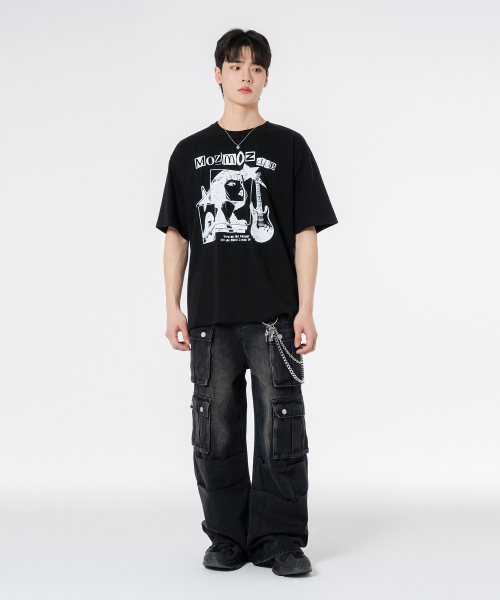 MOZMOZ(モズモズ)の「コメディガール オーバーサイズ 半袖Tシャツ ブラック(Tシャツ/カットソー・レディース・その他・XXL/XL/M)」の3枚目の写真