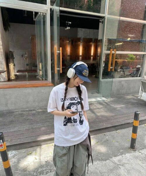 MOZMOZ(モズモズ)の「コメディガール オーバーサイズ 半袖Tシャツ ブラック(Tシャツ/カットソー・レディース・その他・XXL/XL/M)」の5枚目の写真